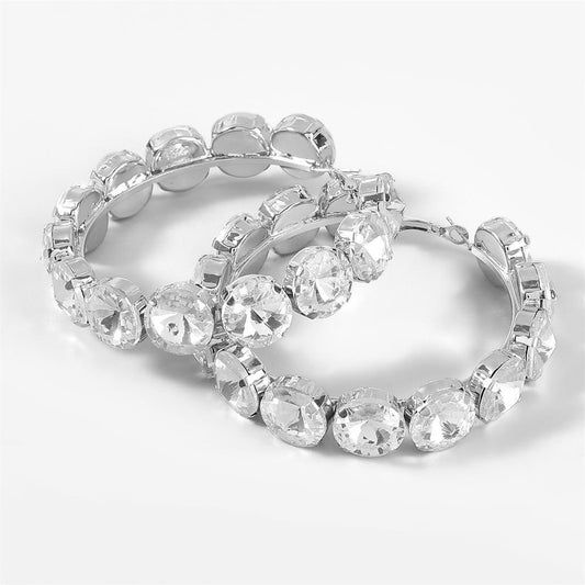 Luxe Crystal Hoops