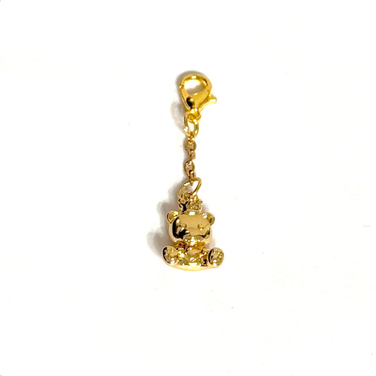 Gold Teddy Bear Charm