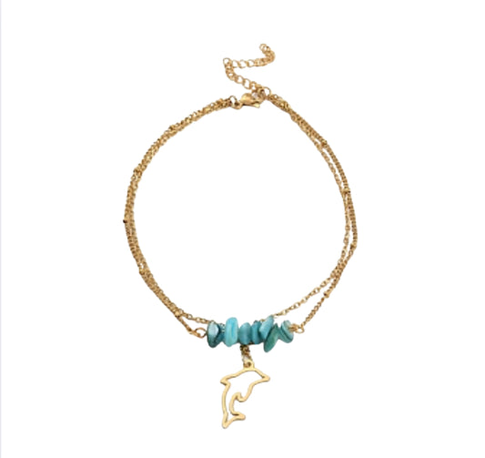 The Blue Dolfin Anklet