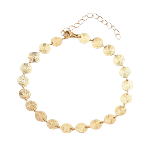 The Brass Coin Anklet